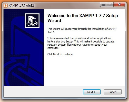 xampp setup message