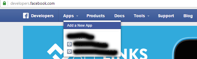 Create New Facebook App