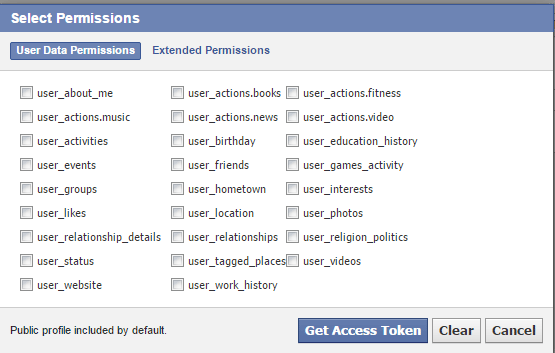 User Data Permissions